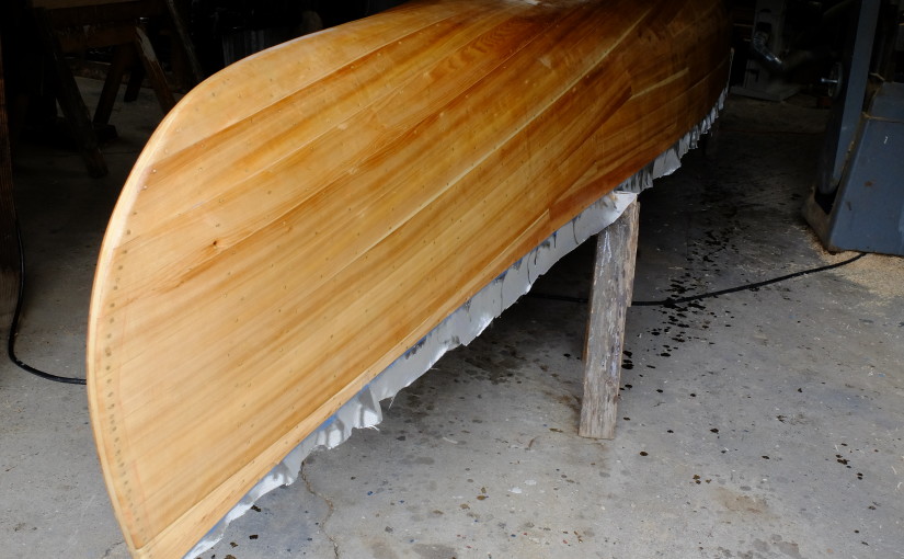 Fiberglassing a Grand Laker Type Canoe and Finishing Up